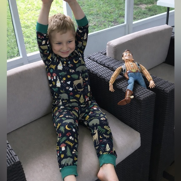 Emerson And Friends Other - Night Forest Bamboo Long Sleeve Kids
Pajama Pants Set